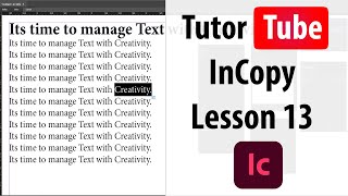 Adobe InCopy Tutorial  Lesson 13  Paragraph Styles [upl. by Ackler]