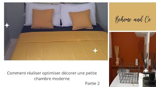 COMMENT RÉALISEROPTIMISER ET DÉCORER UNE PETITE CHAMBRE ET SALON MODERNE partie 2 [upl. by Nirrad]