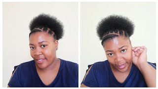 Easy hairstyle under 30 minutes Rubber band hairstyle naturalhair cornrowstyles [upl. by Adiaros]