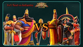 Ashurbanipal 1v1 Test VS Infantry  Rise of Kingdoms [upl. by Tnairb361]