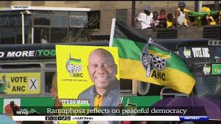 Ramaphosa reflects on peaceful democracy [upl. by Braden713]