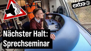 Realer Irrsinn BahnsprechSeminar für DBLokführerinnen  extra 3  NDR [upl. by Emia]