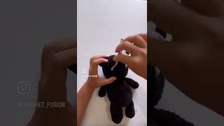 crochet amigurumi plushies cat crochetcat blackcat plushyarn handmade smallbusiness [upl. by Kohler835]