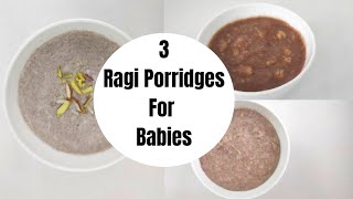 Ragi Porridge recipes for babies  Ragi recipe for babies  Ragi Porridge for babies [upl. by Attikin]