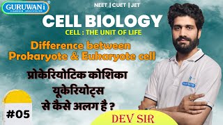 Difference Between Prokaryotic and Eukaryotic Cells NEET  CUET  JET  TGTPGT  CYTOLOGY [upl. by Ginger815]