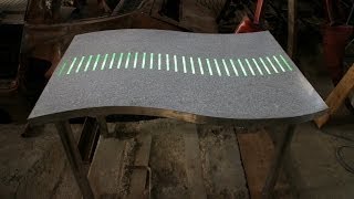 Terrazzo and concrete LED RGB lighting art [upl. by Anairuy836]