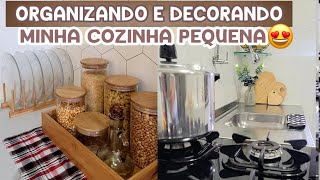 COZINHA PEQUENA  como deixar charmosa e elegante sem gastar muito  limpeza é essencial [upl. by Disini]