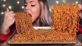 ASMR 10X NUCLEAR FIRE NOODLES CHALLENGE EATING SOUNDS FAIL MUKBANG 먹방 HUNNIBEE ASMR [upl. by Nimaj671]