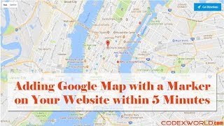 Add Google Map with Marker to Website [upl. by Bucher]