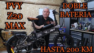 PVY Z20 MAX  LA NuEvA BICICLETA ELECTRICA CON DOBLE BATERIA Y 200 KM DE AUTONOMIA  GINESSOT [upl. by Anilorac]