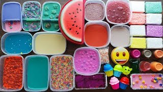 Slime Smoothie  Mixing Old Slimes And more and Foam Bricks [upl. by Yulma]