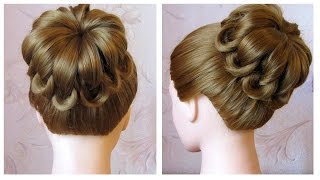 Tuto coiffure simple cheveux mi longlong ✨ Chignon tressé facile ✨ Coiffure tresse en noeuds [upl. by Aicirtak]