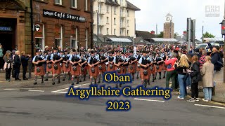 Argyllshire Gathering amp Oban High School Pipe Band  Oban Scotland  2023  YouTubeHighFive [upl. by Alik]