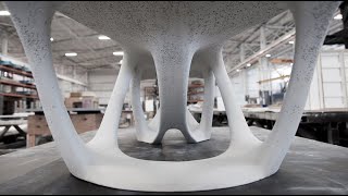 Slicelab 3D Printed Concrete Table  Delicate Density [upl. by Eipper]