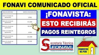 FONAVI DEVOLUCIÓN LO ÚLTIMO NUEVO PAGO DE REINTEGRO esto recibirás según tus aportes hechos [upl. by Atinob21]