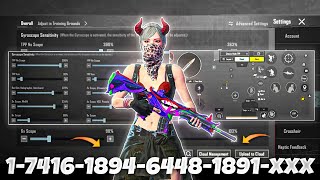 NEW UPDATE 34🔥BEST SENSITIVITY CODE  CONTROL SETTINGS BGMIPUBG MOBILE [upl. by Hammer]