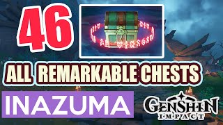 ALL REMARKABLE CHESTS  TSURUMI ISLAND INAZUMA  COMPLETE GUIDE 26 [upl. by Ecirb]