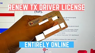 How to Renew Texas Drivers License Online License Expiring [upl. by Yssirhc306]