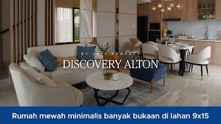 Terang gini dalamnya‼️ Rumah mewah minimalis 9x15 banyak bukaan  DISCOVERY ALTON BINTARO [upl. by Oikim]