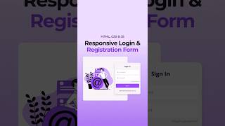 Responsive Login And Registration Form Using HTML CSS And JavaScript [upl. by Rubenstein]