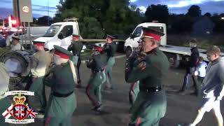 Castlederg Young Loyalists FB  Ballymacall True Blues FB Parade 2024 [upl. by Eireva910]