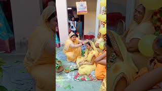 haldi lagao re tel chadao re haldi song viral shortvideo 🤗🤗 [upl. by Yniffit]