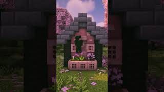 Small Cherry Blossom Starter House  Minecraft Build Kamper minecraft shorts [upl. by Hakaber773]