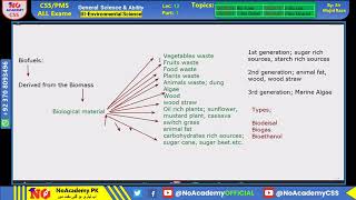 css gsa lec11 part a biogas bioethanol [upl. by Eellah]