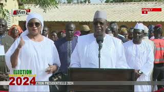 Elections presidentielles 2024  Vote et réaction du Président Macky Sall en compagnie de sa femme [upl. by Buell50]