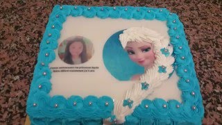 Reine Des Neiges Gateau Karlar Kraliçesi Resimli Pastası Yapılışı HD [upl. by Drauode]