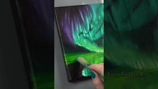 How to paint northernlights oilpainting painting art iceland [upl. by Buzzell]