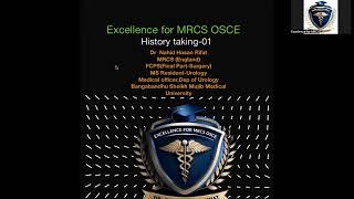 Excellence for MRCS OSCE Introduction to History Taking [upl. by Nnahgaem]