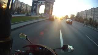 Honda CBR 600 F4i Moscow sunset [upl. by Aikemal730]