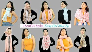 How to Style a Scarf in 20 Ways  Fashion HACKS Every Girl Must Know  Anaysa [upl. by Marih]