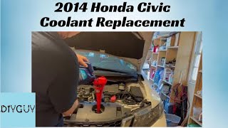 20122015 Honda Civic  Coolant drain and refill [upl. by Tehc]