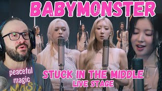 BABYMONSTER  STUCK IN THE MIDDLE Live Stage reaction [upl. by Ahsinawt974]