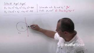 Schnittpunkt KugelKugel berechnen Beispiel 1  V0610 [upl. by Kozloski]
