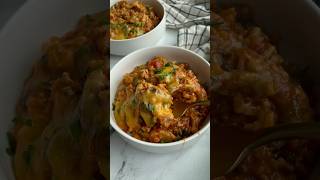 One Pot Stuffed Pepper Casserole  Eating Bird Food highprotein onepotmeal stuffedpepper [upl. by Nywroc780]