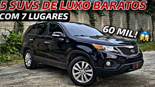 5 SUVS V6 DE LUXO BARATOS COM 7 LUGARES MUITO LUXO E CONFORTO para comprar em 2023 😱 [upl. by Stefa741]