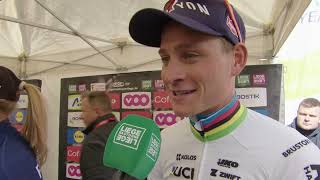 Mathieu van der Poel  Interview before Liège  Bastogne  Liège 2024 [upl. by Silvano]