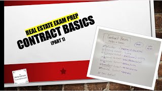 Contract Basics Part 1  Real Estate Exam Prep Videos [upl. by Acissaj]