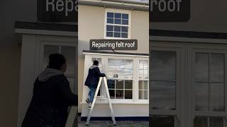 How to repair a felt on flat roof repair diy felt roof [upl. by Worth]