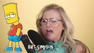 Nancy Cartwright does her 7 Simpsons characters in under 40 seconds [upl. by Annaeg391]