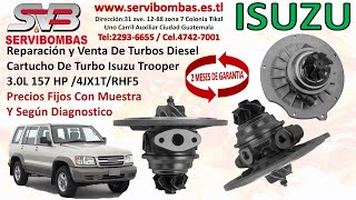 Venta Cartucho De Turbos Isuzu Trooper 30L 157 HP 4JX1T RHF5 Zona 7 Periférico Guatemala [upl. by Sidwel]