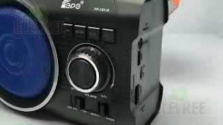 Fp151S Portable Xbass Speaker Rechargeable Wireless Solar Fm Radio With Flashlight [upl. by Phillane]