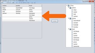 Java  How To Transfer JTree Nodes Data To JTable Rows In Java NetBeans  with source code [upl. by Eelyah36]