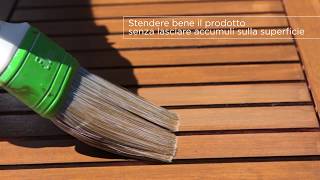 Come verniciare gli arredi da giardino  legno effetto naturale  ICA for you [upl. by Ekihc]