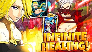 TRULY IMMORTAL BAN TEAM PASSIVE  BUFF HEALING BROKEN COMBO  Seven Deadly Sins Grand Cross [upl. by Eudosia533]