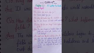 Class 10th English chapter 1 A letter to God question answers Part 1 [upl. by Uttica360]