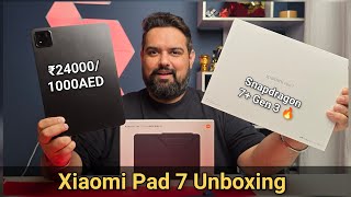 Xiaomi Pad 7 Unboxing  Snapdragon 7 Gen 3🔥🔥 ₹240001000AED [upl. by Sugirdor917]